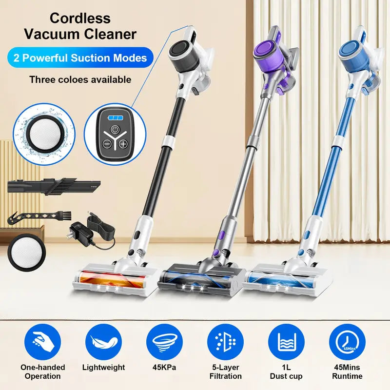 Cordless Stick Vacuum Cleaner with ONE-TOUCH OPERATION