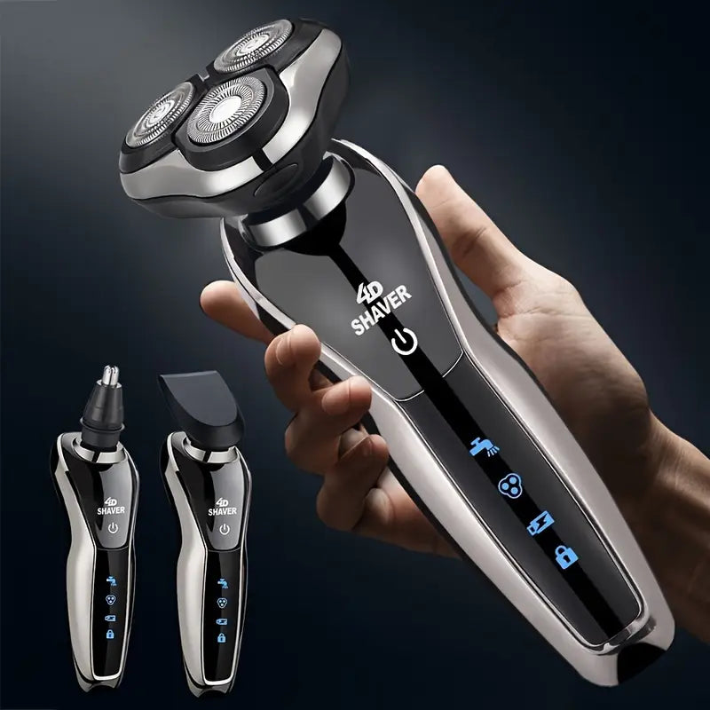 3-in-1 Electric Shaver, Rotary Shaver, Sideburns Trimmer