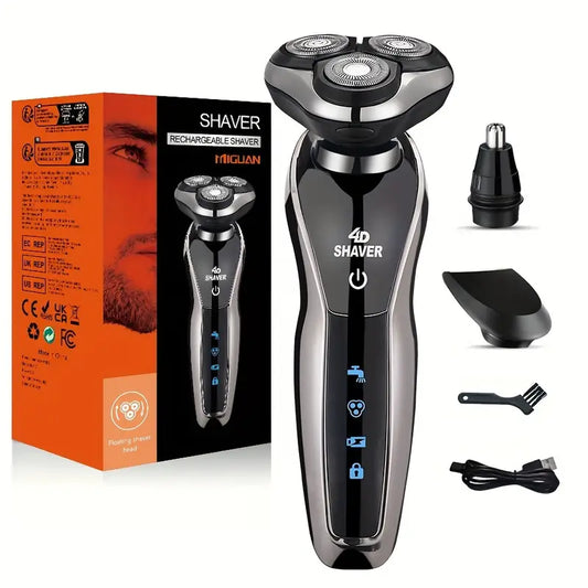 3-in-1 Electric Shaver, Rotary Shaver, Sideburns Trimmer