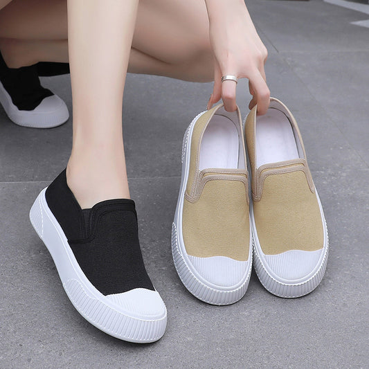 Women's Thick-soled Round Toe Soft Bottom Low-top Casual Shoes