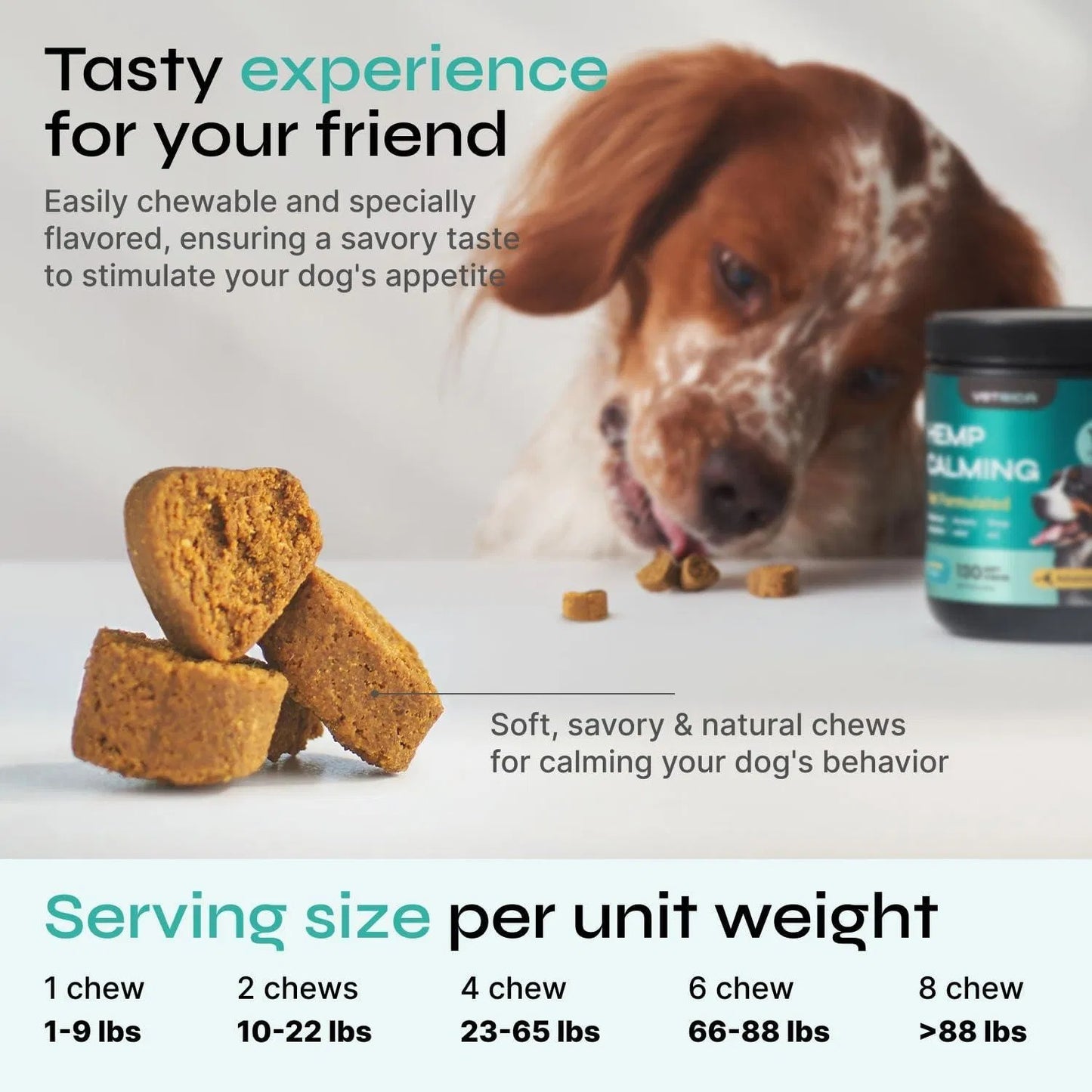 Calming Chews For Dogs Anxiety Relief 130 Chews Hemp Calming Chews For Dogs