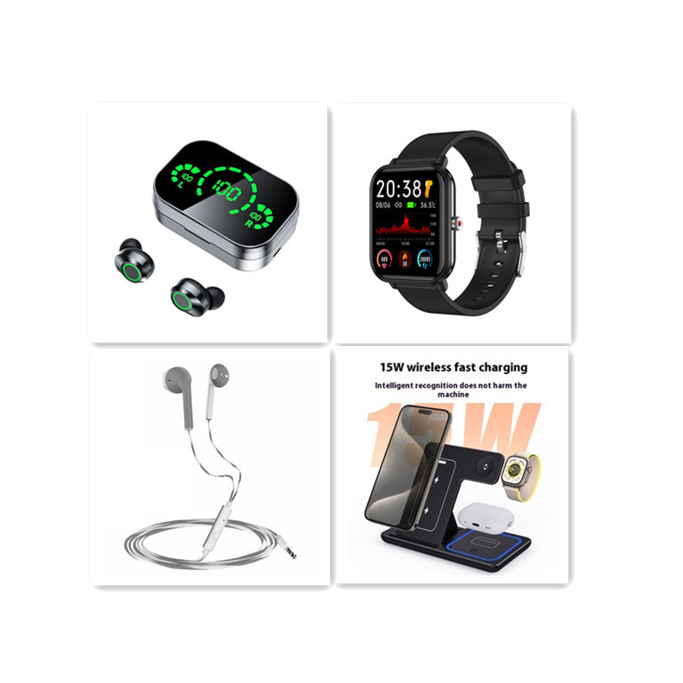 Large Screen Smart Digital Display In Ear Breathing Light