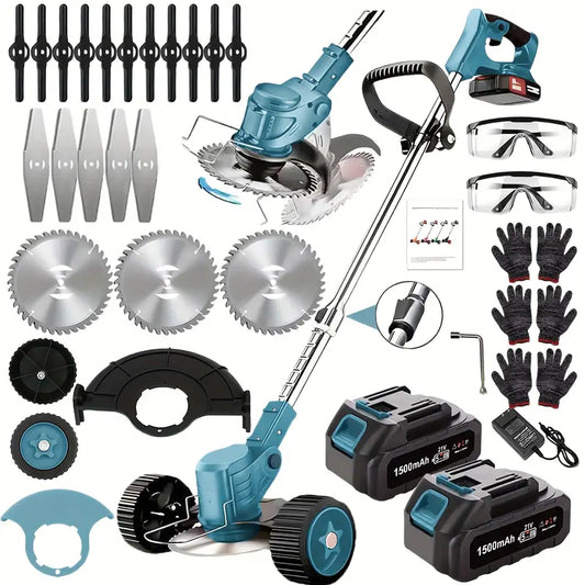 Portable Home Cordless Electric Lawn Mower, Yard Weeder/Cordless Lawn Mower with 3 Models Of Blades