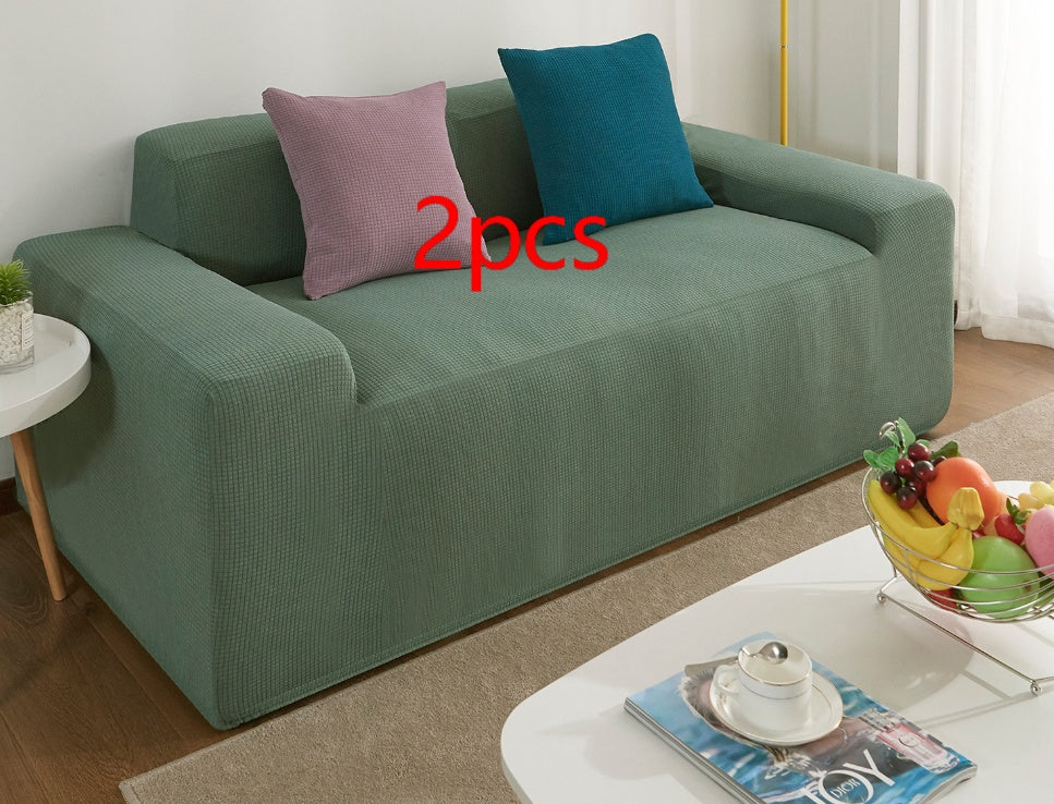 Waterproof Polar Fleece Solid Color Bomb Cover Sofa Slipcover