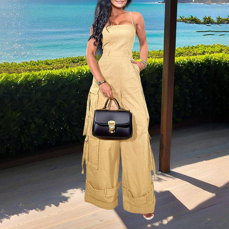 Sleeveless Jumpsuit - Casual Outfit
