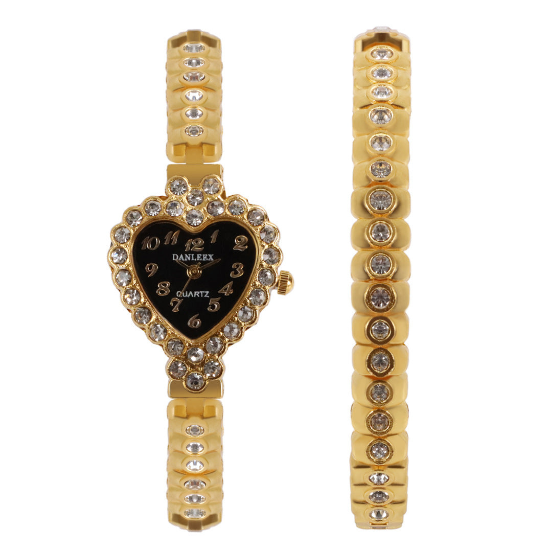 Watch Heart-shaped Rhinestone