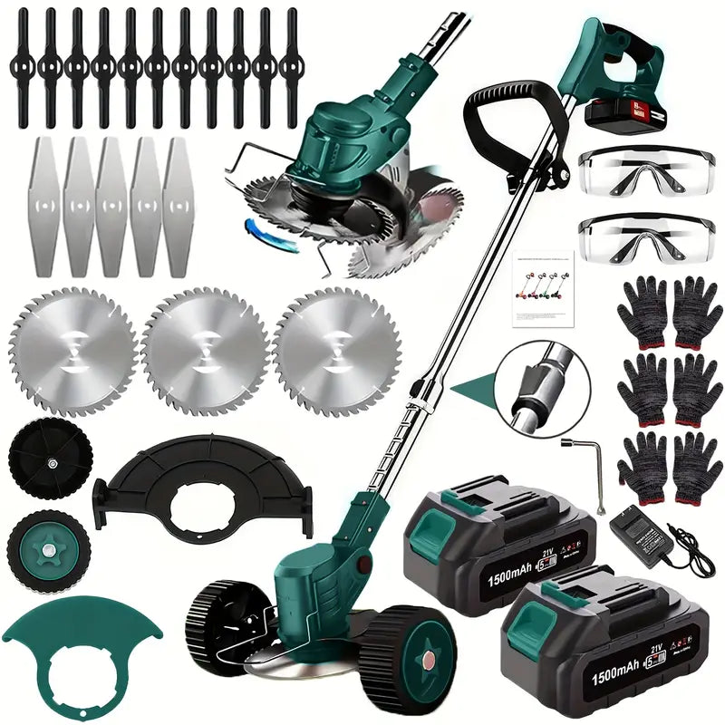 Portable Home Cordless Electric Lawn Mower, Yard Weeder/Cordless Lawn Mower with 3 Models Of Blades