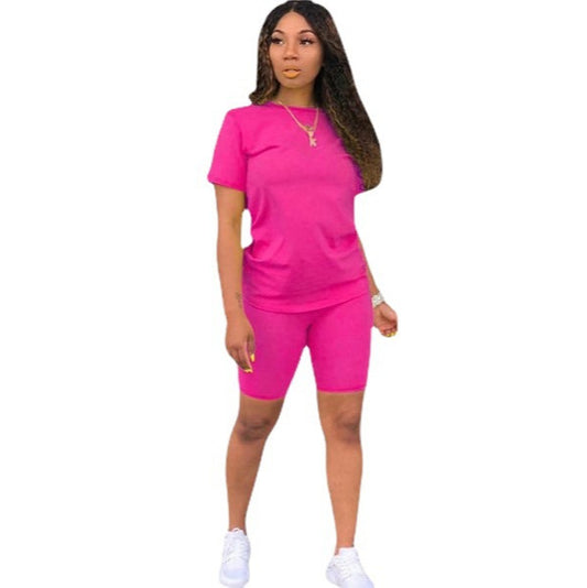 Solid Color Sports Suit Casual Two-piece Suit Women