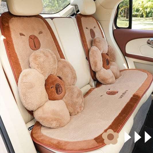 Four Seasons Universal Plush Automotive Headrest Lumbar Support Pillow