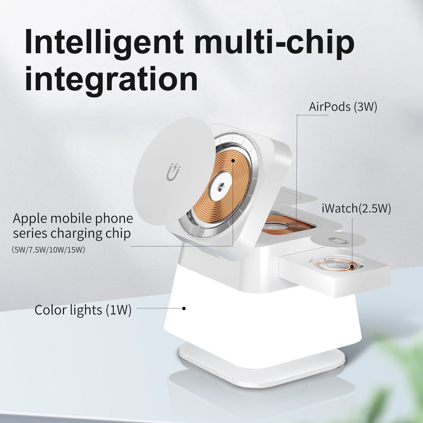 4 In 1 Rotatable Colorful Lighting Wireless
