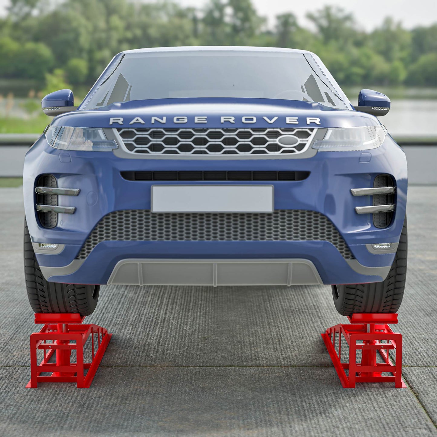 2 Pack Hydraulic Car Ramps 5T 11000lbs Low Profile