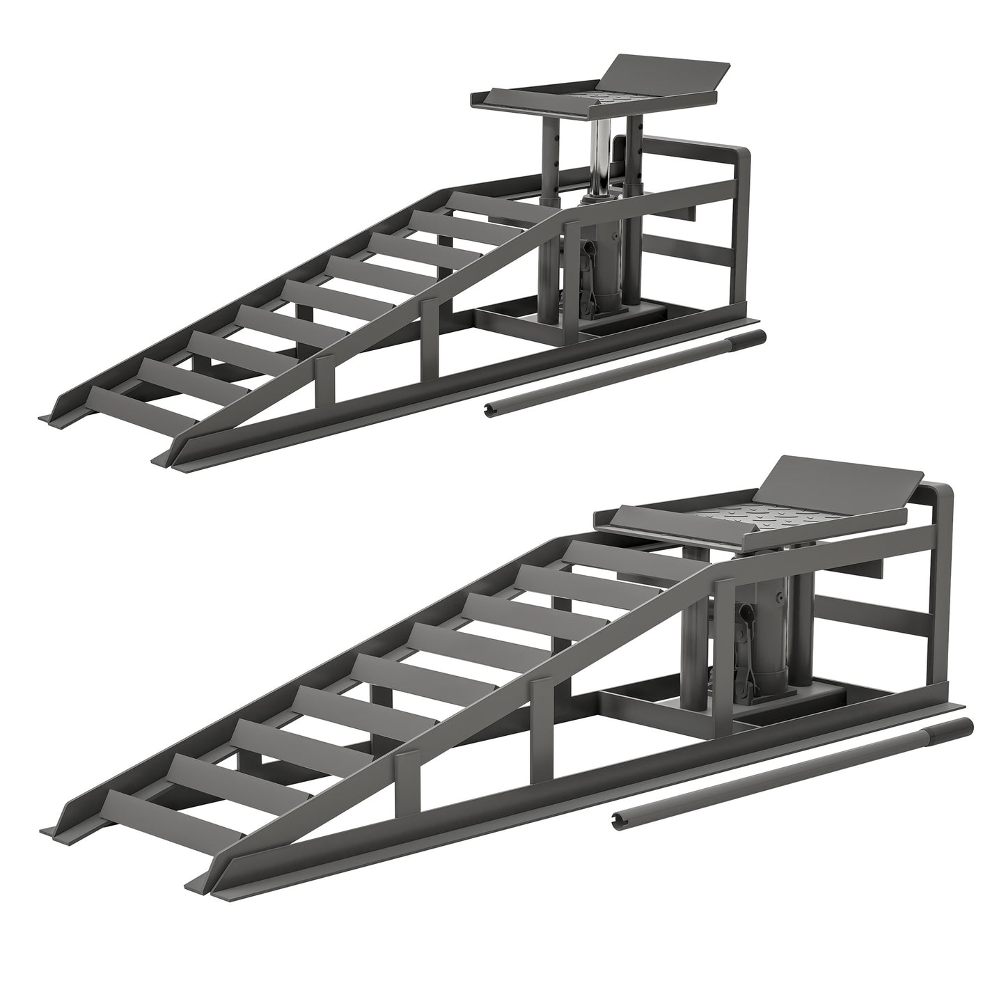 2 Pack Hydraulic Car Ramps 5T 11000lbs Low Profile