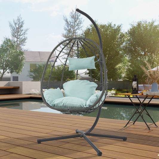 Egg Chair With Stand Indoor Outdoor Swing
