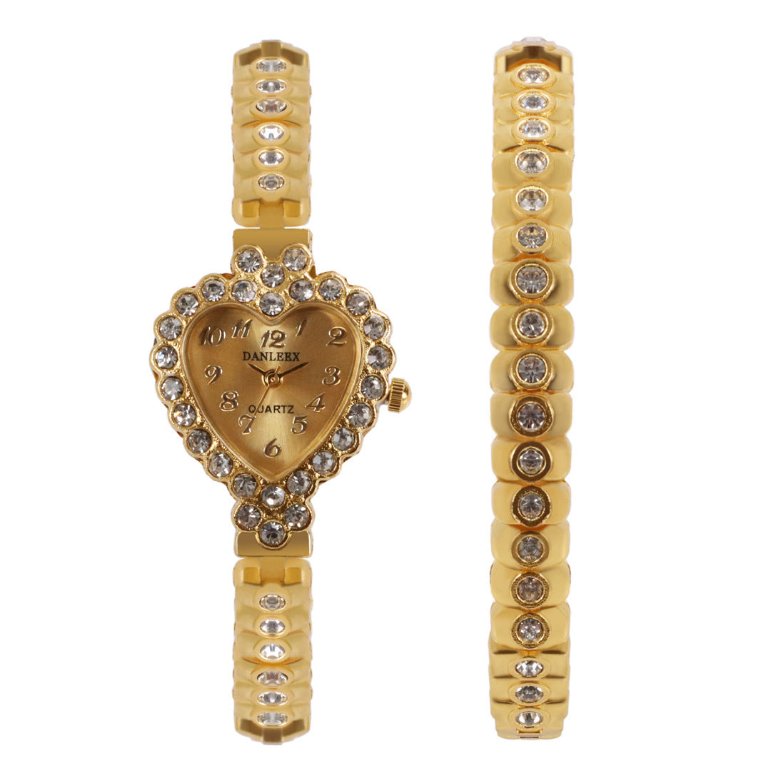 Watch Heart-shaped Rhinestone