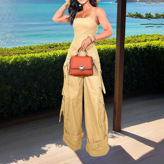 Sleeveless Jumpsuit - Casual Outfit