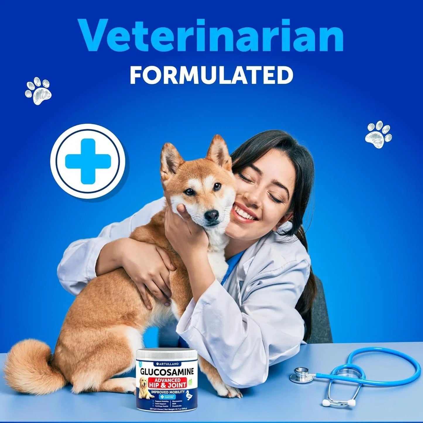Glucosamine For Dogs Hip And Joint Supplement For Dogs With Arthritis
