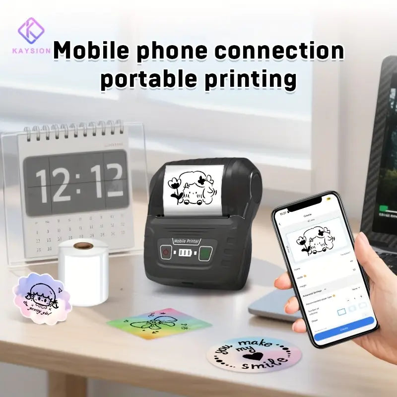 1pc SINMARK SK58 Label Maker Portable Label Printer for Small Business