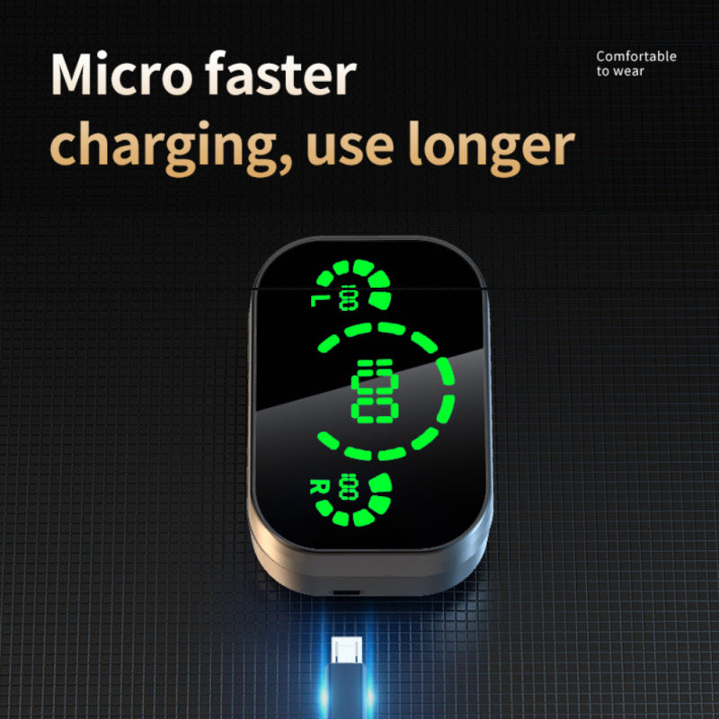 Large Screen Smart Digital Display In Ear Breathing Light