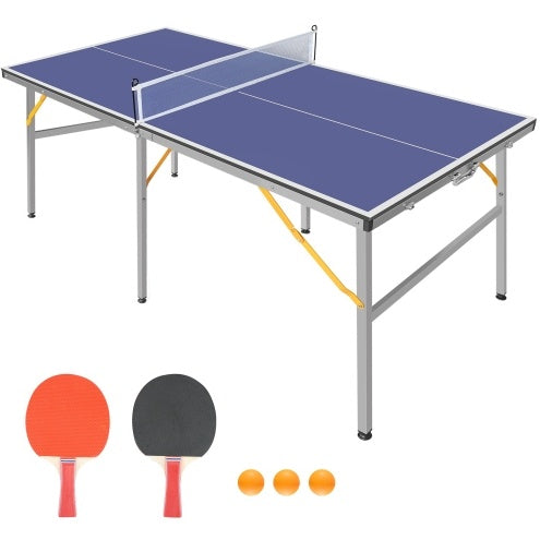 6ft Mid-Size Table Tennis Table Foldable